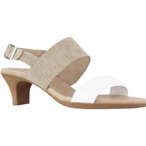 NEW MUNRO women's livia sandals in white/tan combo